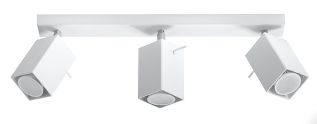 Plafond MERIDA 3 blanco + 3x Bombilla LED GU-10 3000K Cálido 7W 620lm