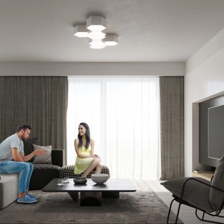 Lámpara de techo SUNDE 15 blanca