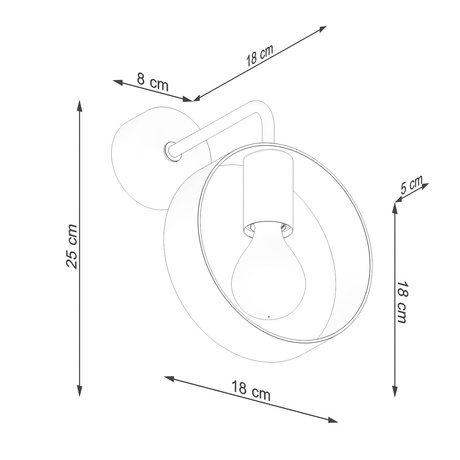 Aplique TITRAN 1 blanco + 1x bombilla LED E27 4000K Fría 7,5W 690lm