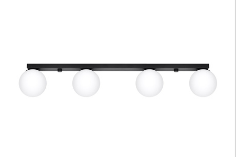 Plafond YOLI 4 negro + 4x bombilla LED G9 4000K Fría 4,5W 460lm