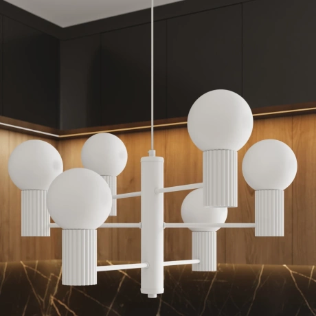 Araña HALO 6 blanca