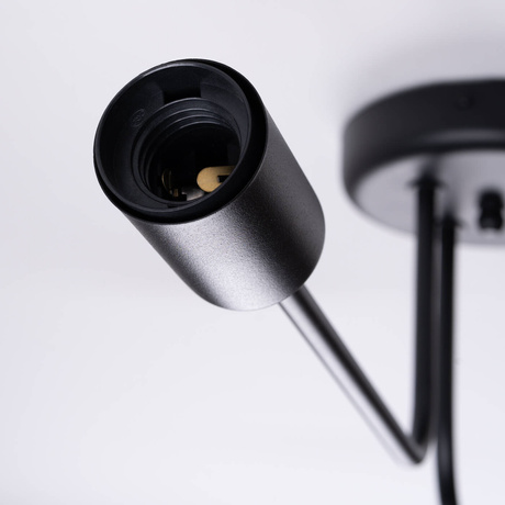 Lámpara de araña VECTOR 4 negra + 4X bombilla LED E27 3000K 7W 760lm