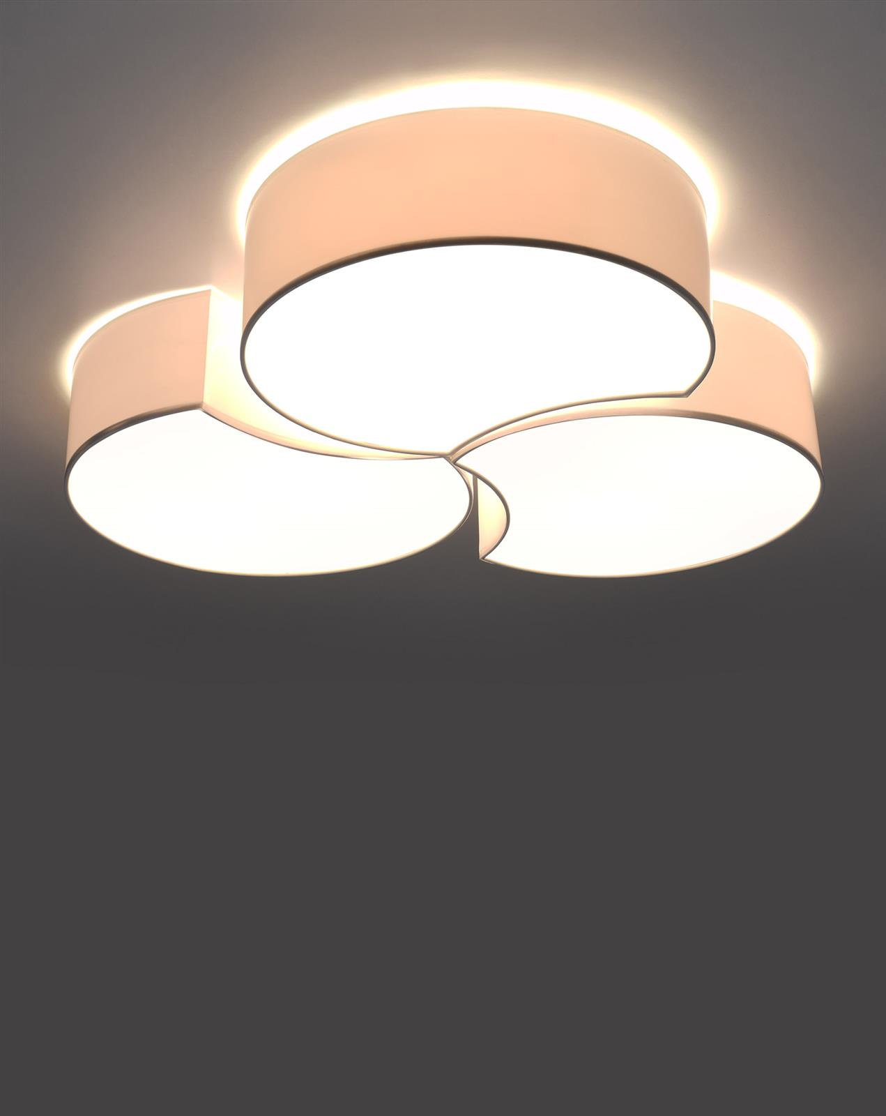 Plafond CIRCLE 3B blanco + 6x Bombilla LED E27 3000K Cálida 7,5W 620lm