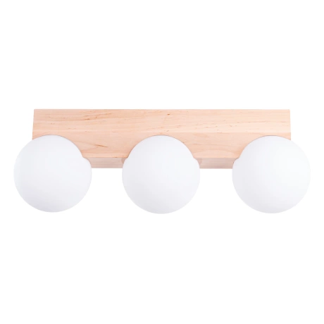 Lámpara de techo BULBO 3 madera natural