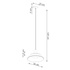 Lámpara colgante FANO blanca + 1x bombilla LED E27 3000K Cálida 7,5W 620lm
