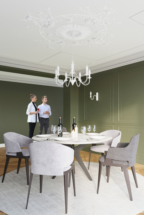 Lámpara de araña MINERWA 5 blanca + 5x bombilla LED E14 3000K Cálida 7,5W 620lm