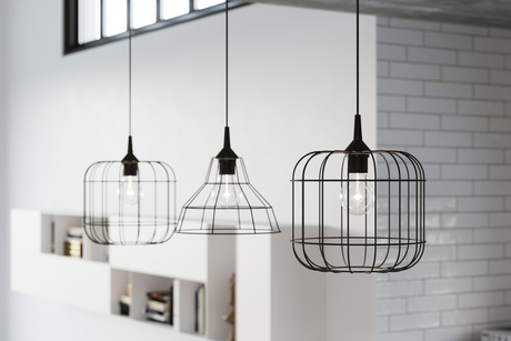 ANATA lámpara colgante negro + 1x bombilla LED E27 4000K Fría 7,5W 650lm