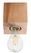 Plafond ARIZ madera natural + 1x bombilla LED E27 3000K Cálida 7,5W 620lm