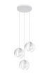 TULOS 3P lámpara colgante blanco + 3x bombilla LED E27 3000K Cálido 7,5W 620lm