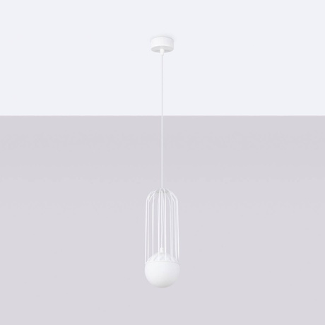 BRINA Lámpara colgante 1 blanco + 1x bombilla LED G9 3000K Cálido 4,5W 450lm