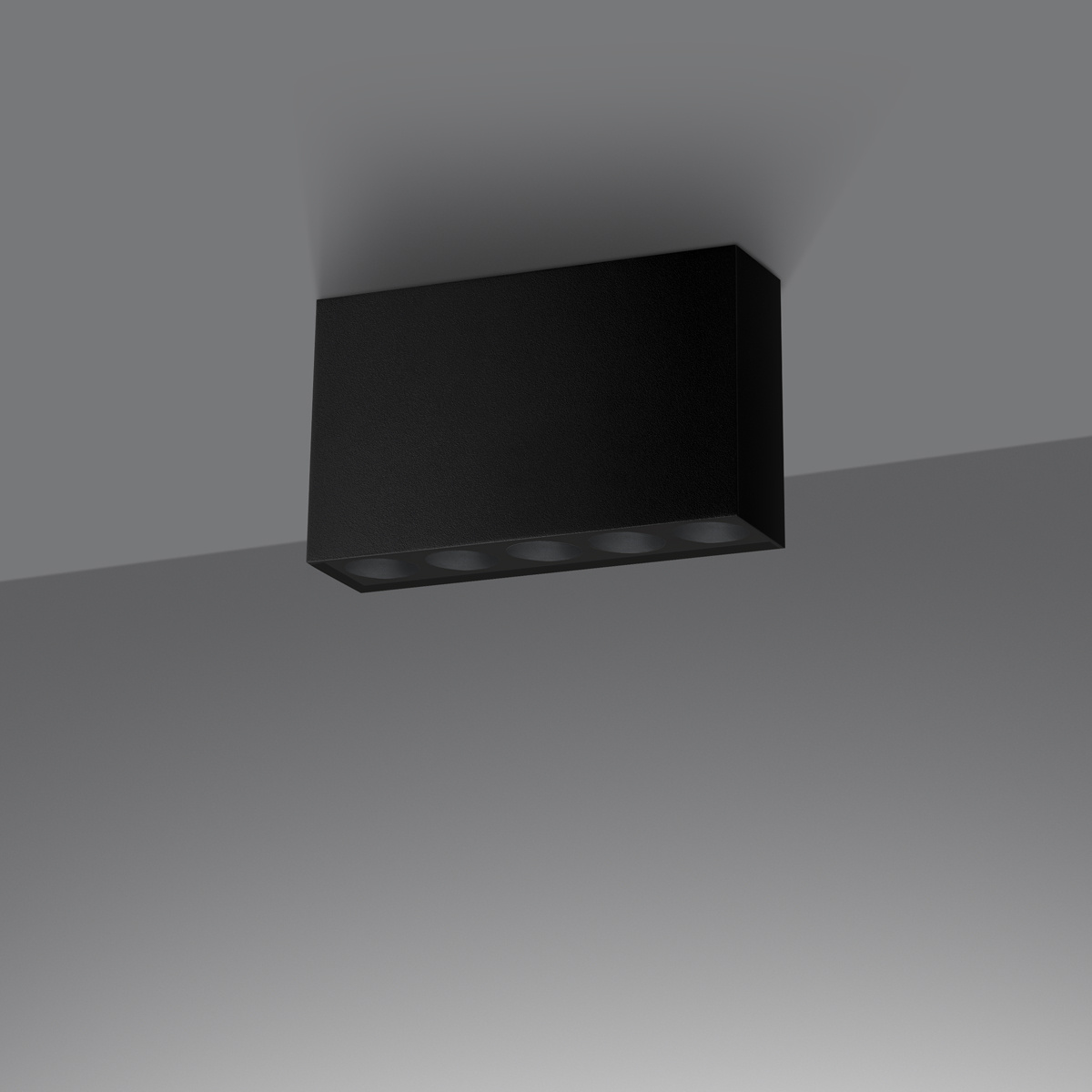 Plafón SOLE negro LED