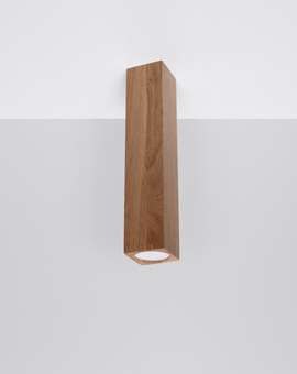 Plafond KEKE 30 roble + 1x bombilla LED GU-10 4000K Fría 7W 630lm