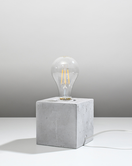 ARIZ lámpara de escritorio de hormigón + 1x bombilla LED E27 3000K Warm 7.5W 620lm