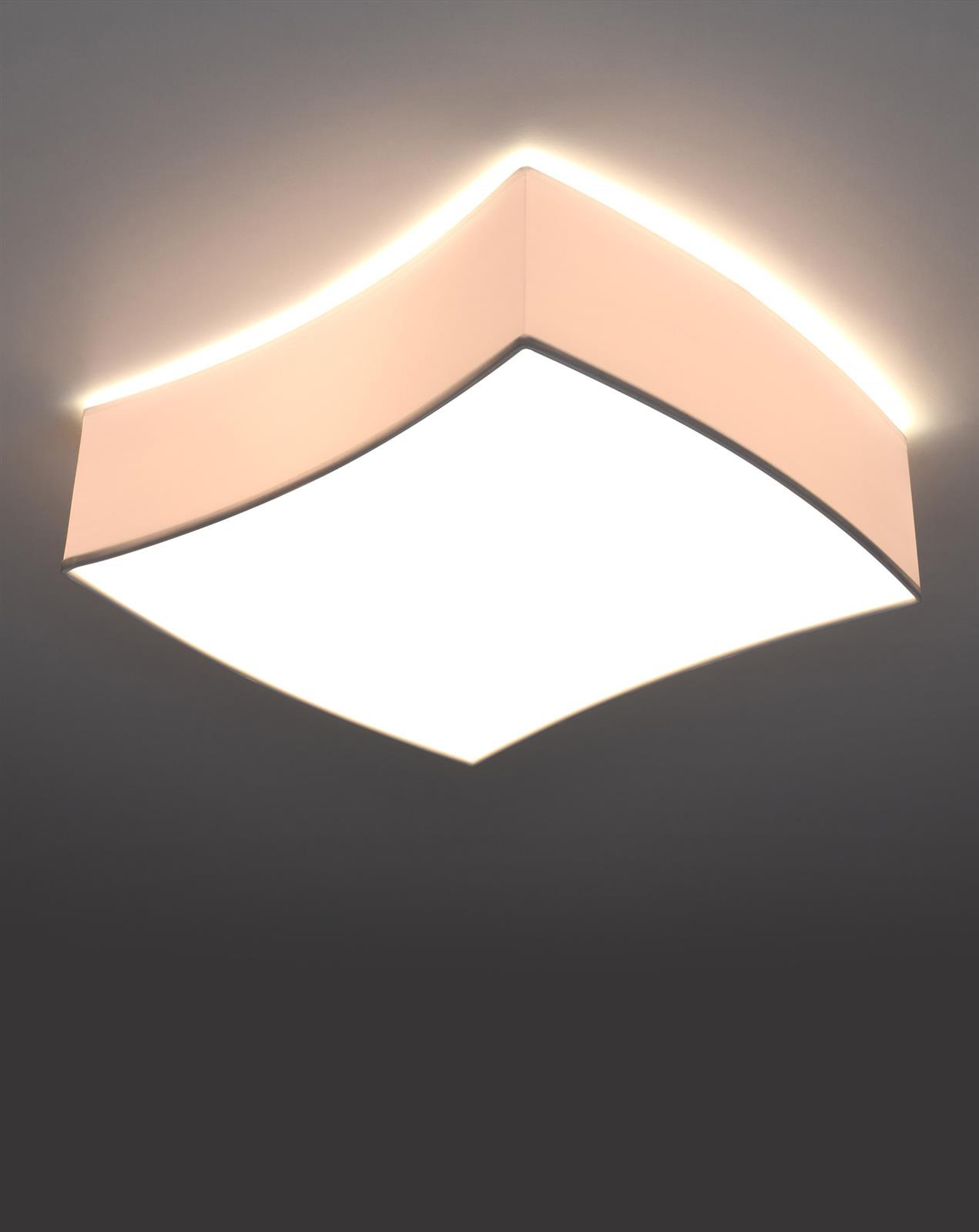 Plafond SQUARE 1 blanco + 2x bombilla LED E27 4000K Fría 7,5W 650lm