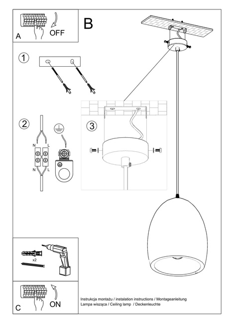 FLAWIUSZ lámpara colgante de cerámica blanco + 1x bombilla LED E27 3000K Cálido 7,5W 620lm