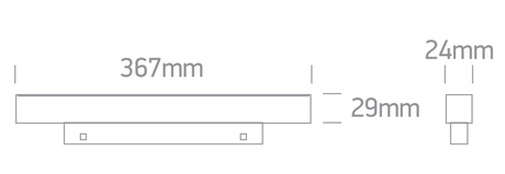 LYST 367 LED negro 3000K 18W 1440lm