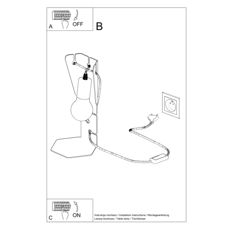 Lámpara de mesa ARBY blanca