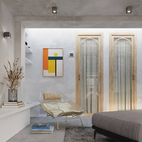 Lámpara de pared QUAD 1 antracita + 1x bombilla LED G9 4000K Fría 4,5W 530lm