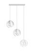 TULOS 3L lámpara colgante blanco + 3x bombilla LED E27 3000K Warm 7.5W 620lm
