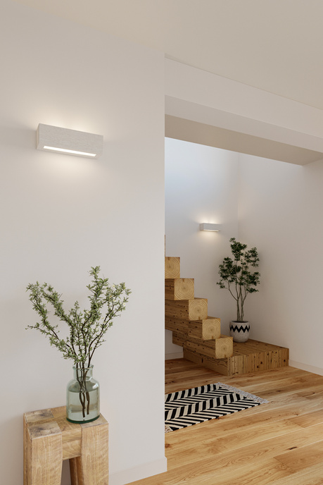 Aplique de cerámica VEGA blanco + 1x bombilla LED E27 3000K Cálida 7,5W 620lm