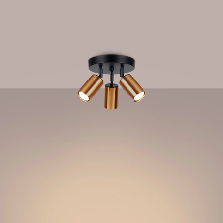 Lámpara de techo WINX 3P negro/cobre