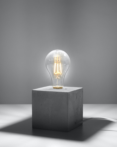 ARIZ lámpara de escritorio de hormigón + 1x bombilla LED E27 3000K Warm 7.5W 620lm