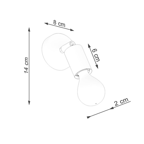 Aplique FORNES 1 negro + 1x bombilla LED E27 4000K Fría 7,5W 690lm