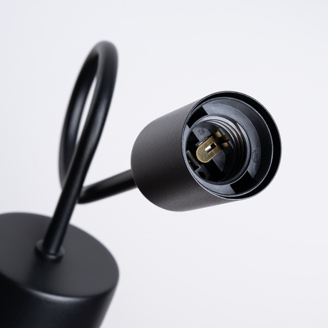 Aplique SUPEŁ negro + 1X bombilla LED E27 3000K 7W 760lm