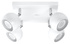 Plafond OCULARE 4 blanco + 4x Bombilla LED GU-10 3000K Cálido 7W 620lm