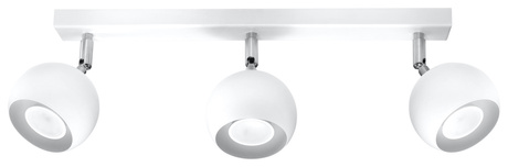 Plafond OCULARE 3 blanco + 3x Bombilla LED GU-10 4000K Fría 7W 630lm