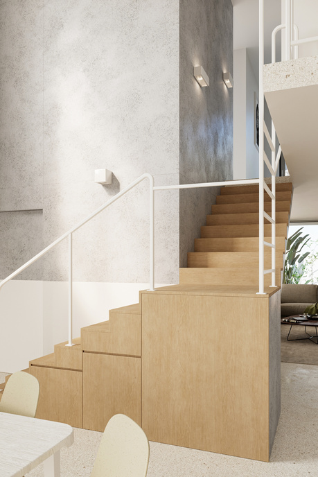 NESTA aplique de cerámica blanco + 1x bombilla LED E27 3000K Warm 7.5W 620lm