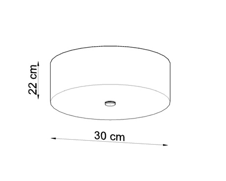 Plafond SKALA 30 negro + 3x bombilla LED E27 3000K Cálida 7,5W 620lm