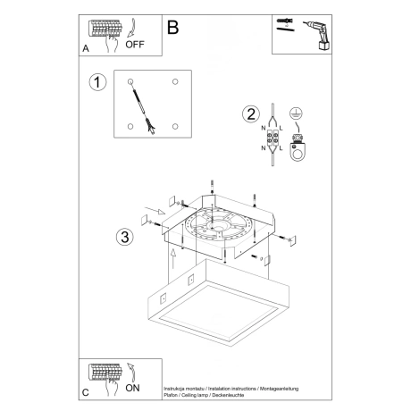 Lámpara de techo RIZA hormigón