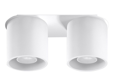 Plafond ORBIS 2 blanco + 2x bombilla LED GU-10 3000K Cálido 7W 620lm