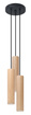 LINO 3P lámpara colgante madera natural + 3x GU-10 3000K Warm 7W 620lm bombilla LED