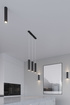 LAGOS 1 lámpara colgante negra + 1x bombilla LED GU-10 4000K fría 7W 630lm