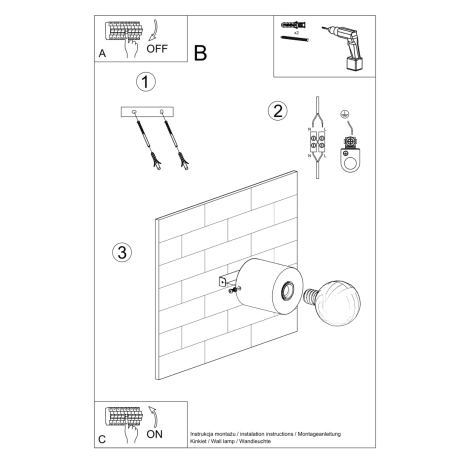 Aplique SALGADO madera natural