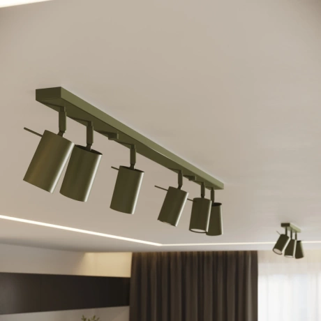 Lámpara de techo RING 2 verde oliva