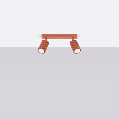 Lámpara de techo KARBON 2 rojo ocre