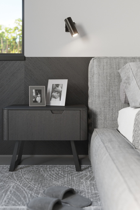 Plafond DIREZIONE 1 negro + 1x bombilla LED GU-10 4000K Fría 7W 630lm