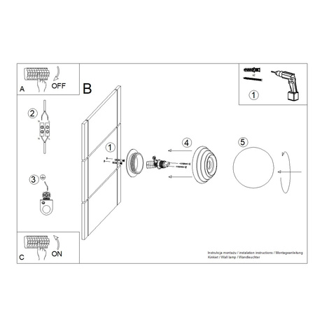 Aplique ZORI ultramar IP44