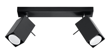 Plafond MERIDA 2 negro + 2x bombilla LED GU-10 4000K Fría 7W 630lm