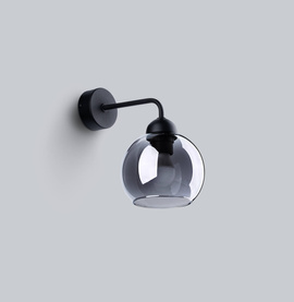 Aplique ALINO 1 negro + 1x bombilla LED E27 3000K Cálida 7,5W 620lm