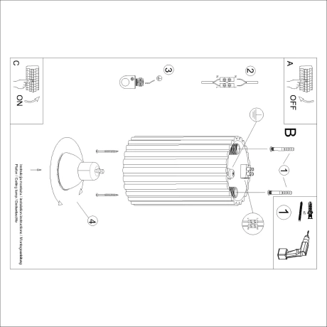 Lámpara de techo KARBON 10 blanca