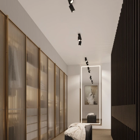 Lámpara de techo KARBON 3L negra