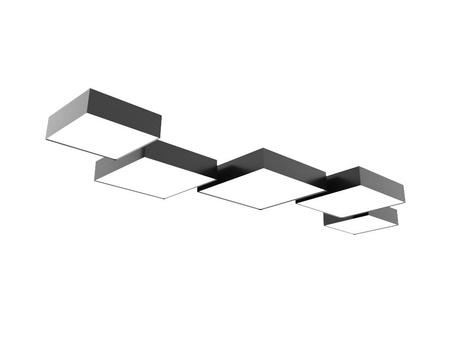 Plafón HORUS 55 GRIS + 4 bombillas LED E27 3000K Cálido 7,5W 620lm