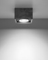 Plafond QUATRO 1 hormigón + 1x bombilla LED GU10 AR111 4000K FRÍO 12W 850lm