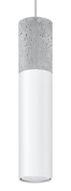 Lámpara colgante BORGIO 1 blanco + 1x bombilla LED GU-10 3000K Cálido 7W 620lm