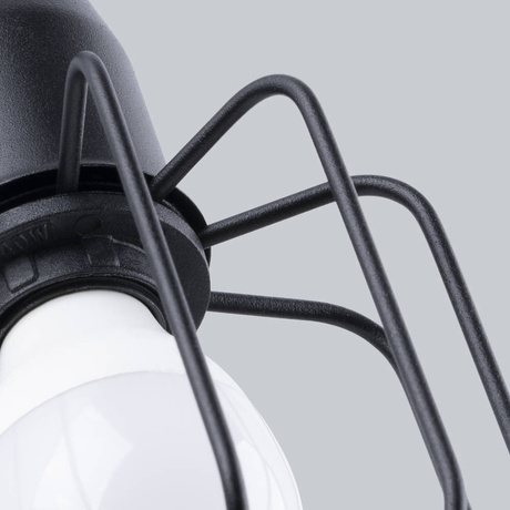 Aplique BELUCI 1S negro + 1x bombilla LED E14 3000K Cálida 7,5W 620lm