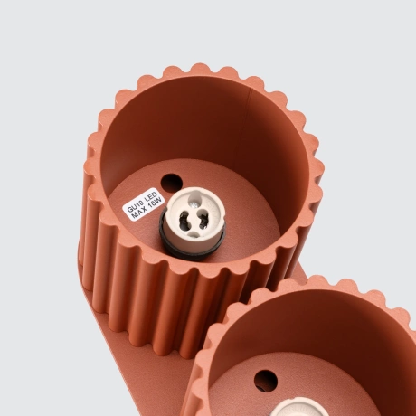 Plafón AURA 2 rojo ocre GU10